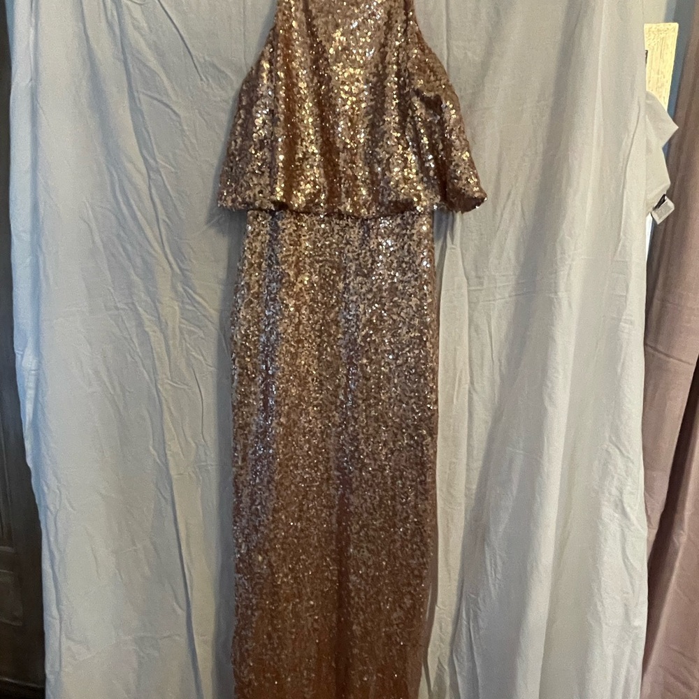 Theia Bridesmaids Bronze Dress